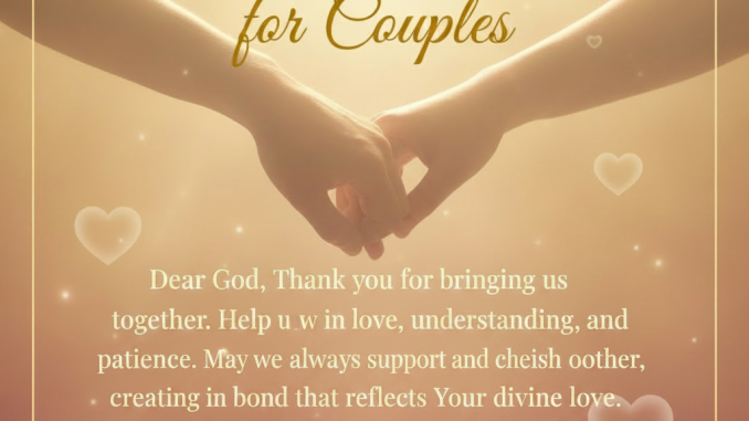 Relationship Prayer for Couples